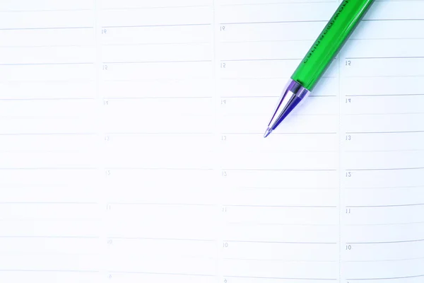 Color pencil and agenda — Stock Photo, Image