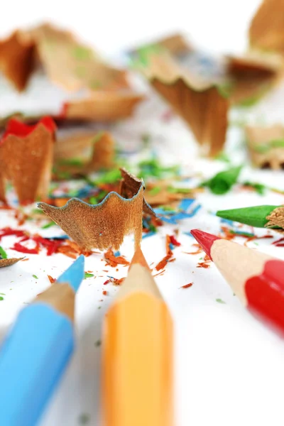 Pencils and sharpener — Stock Photo, Image