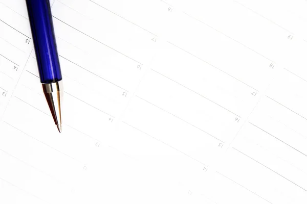 Renkli kalem ve Gündem — Stok fotoğraf