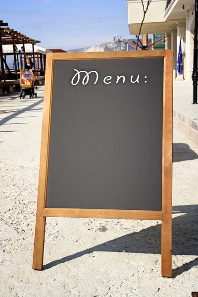 Menu restaurante quadro-negro — Fotografia de Stock