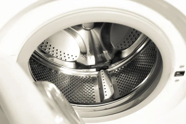 Close up photo of a new washing machine — Stock Photo, Image