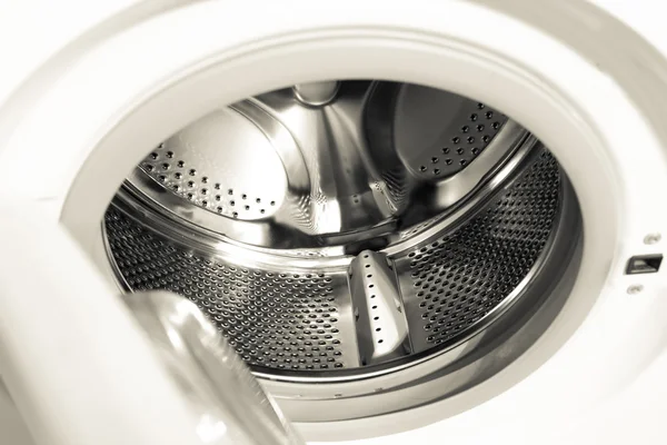 Close up photo of a new washing machine Stock Image