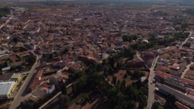 İspanya 'da bir kasaba olan Casasimarro' nun yukarıdan görünüşü