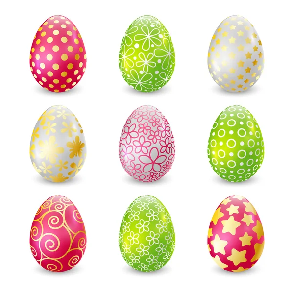 Set of Easter eggs — Stock Vector