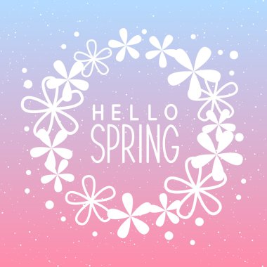 Beyaz çerçeve çiçek