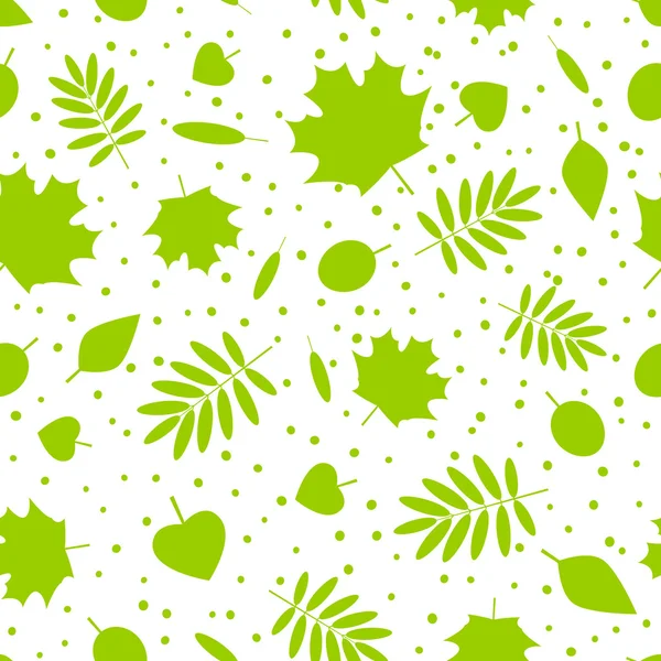 Patrón con hojas verdes — Archivo Imágenes Vectoriales