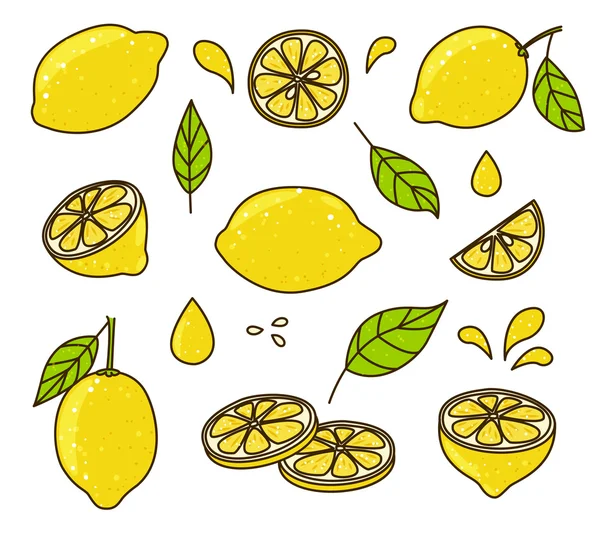 Seamless mönster med saftiga citroner — Stock vektor