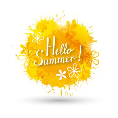 Yaz arka plan boya sıçraması ile