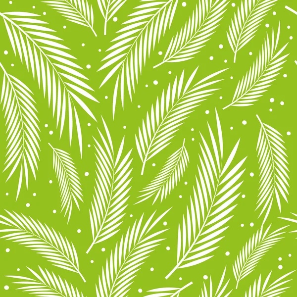 シュロの葉とシームレスなパターン — ストックベクタ