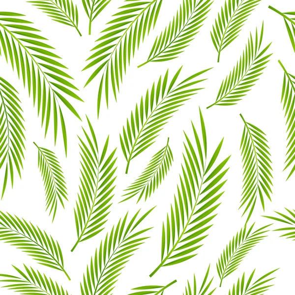 Patrón sin costura con hojas de palma — Archivo Imágenes Vectoriales