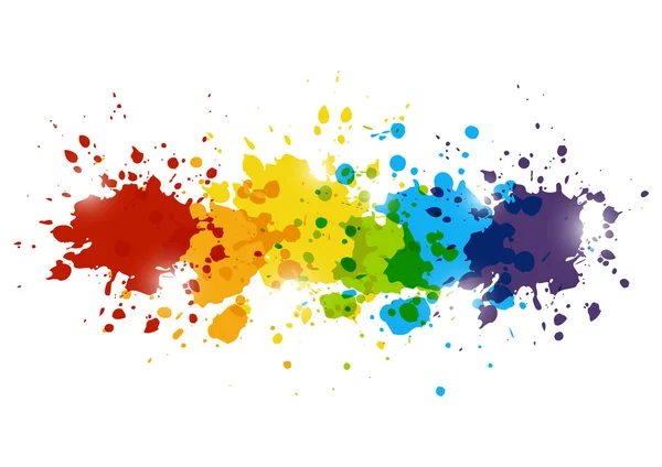 Rainbow färgstänk — Stock vektor