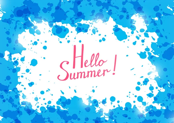 Abstract background with  hello summer — Stock Vector