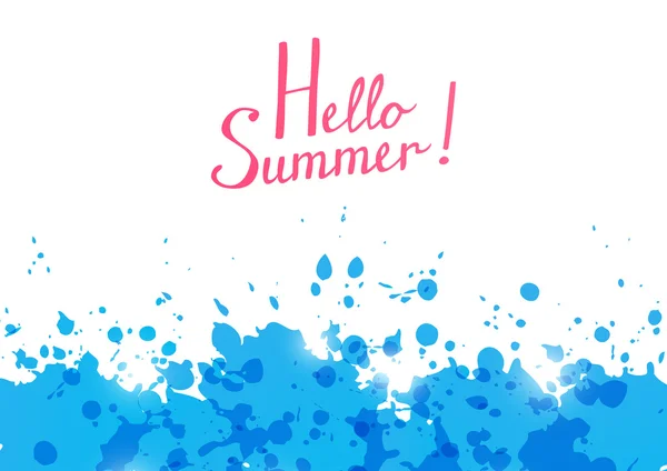 Abstract background with  hello summer — Stock Vector