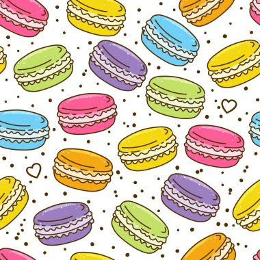 Tatlı macarons desenle