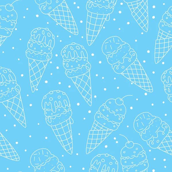 Patrón de helados dulces — Vector de stock