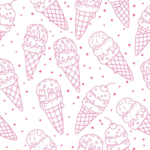 Patrón de helados dulces — Vector de stock