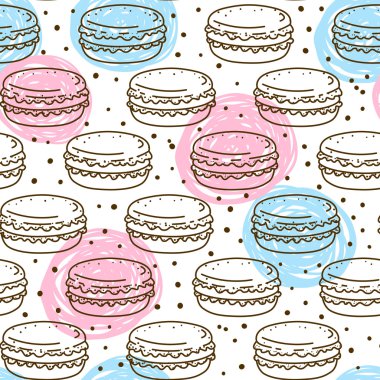 Tatlı macaroons desenle