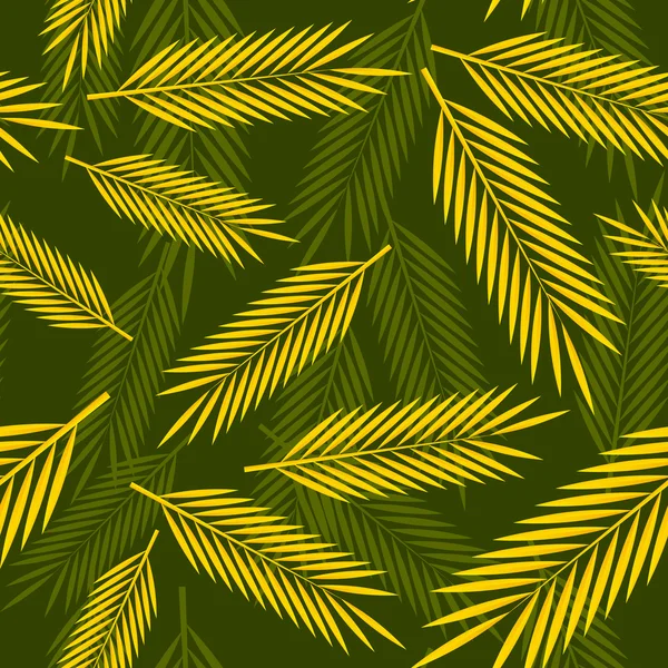 Seamless pattern with palm leaves — Stock Vector