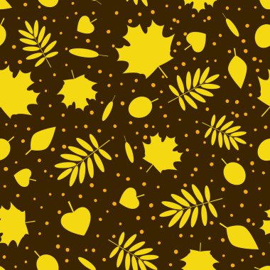 sonbahar yaprakları ile desen