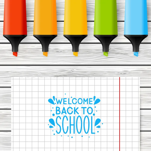 School greeting card — Stock Vector