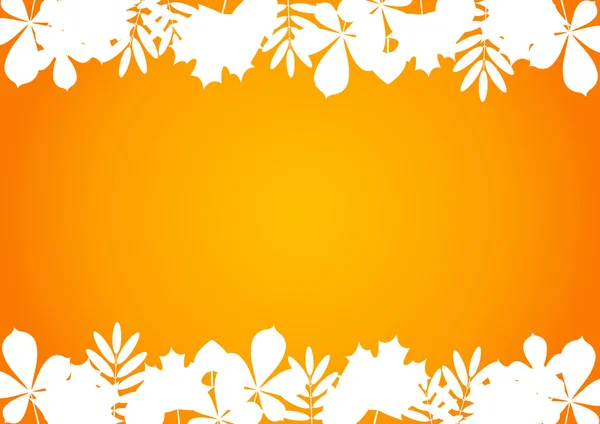 Граница осенних листьев — стоковый вектор