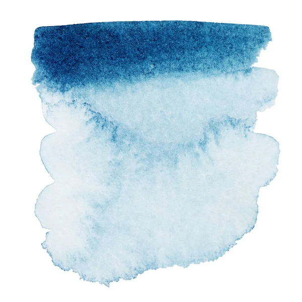 Vektor Blå Akvarell Färg Konsistens Isolerad Vitt Abstrakt — Stock vektor
