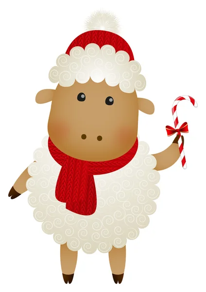 Sheep with candy — Stock Vector