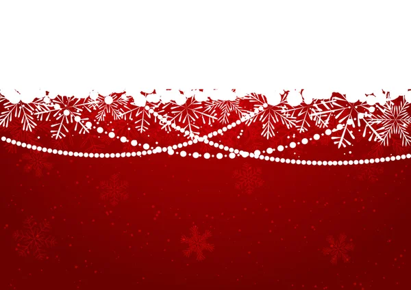 Bordure de flocon de neige Noël — Image vectorielle