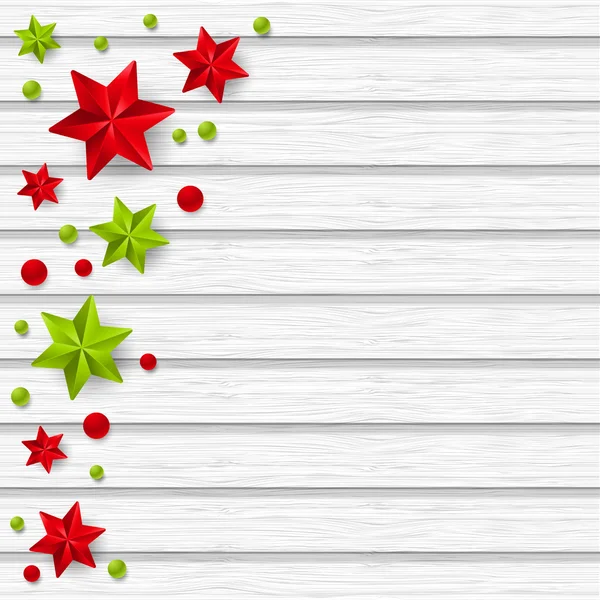Karácsonyi dekorációk fa háttér — Stock Vector