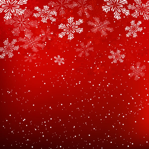 Fondo de Navidad con copos de nieve — Vector de stock