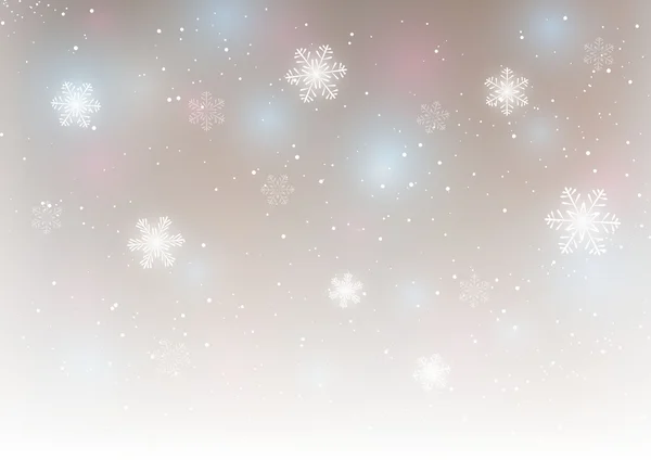 Fundo de natal com flocos de neve — Vetor de Stock