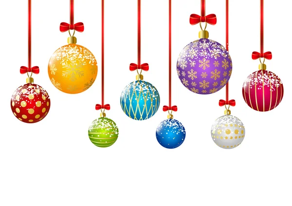 Kleur kerstballen — Stockvector