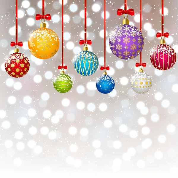 Noel renkli topları — Stok Vektör