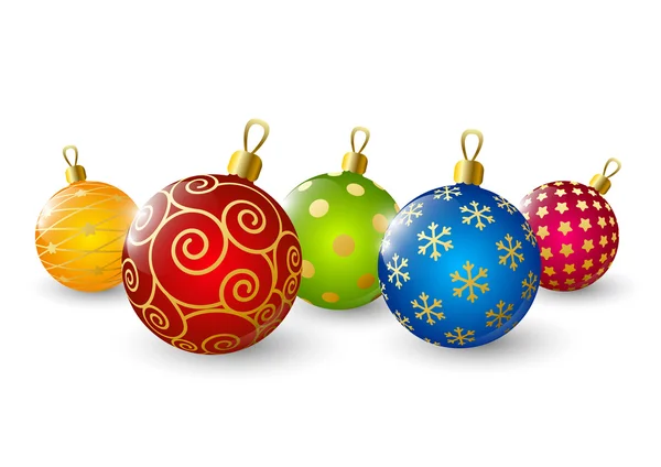 Bolas de color de Navidad — Vector de stock