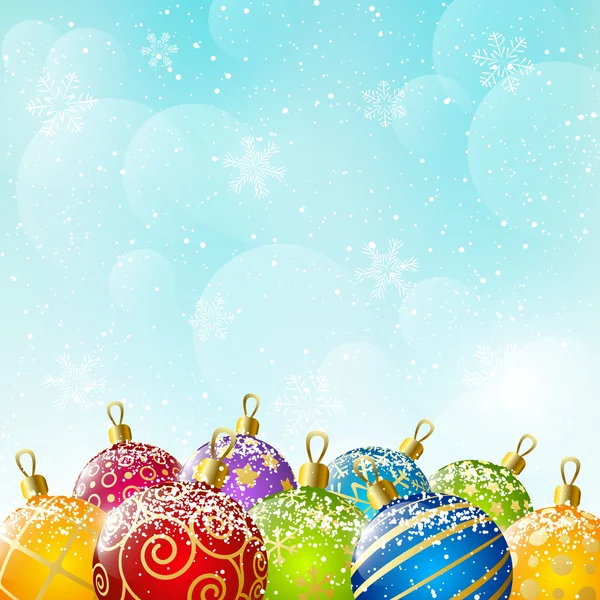 Color Christmas balls — Stock Vector