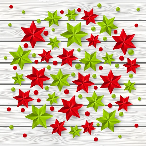 Natale decorazioni stellate — Vettoriale Stock