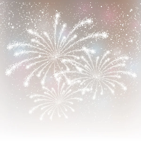 Fuegos artificiales brillantes — Vector de stock