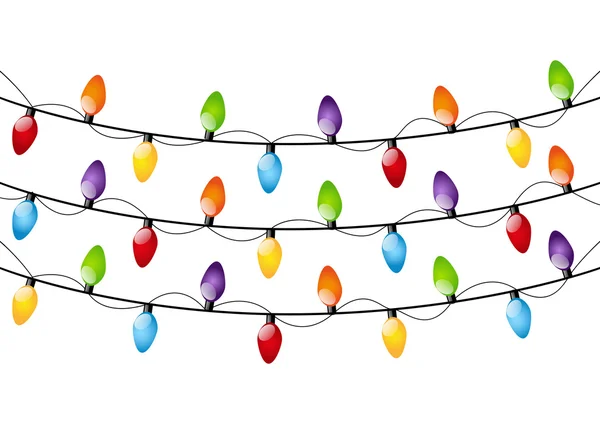 Color Bombillas de Navidad — Vector de stock