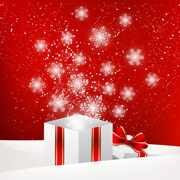 Noel hediyesi kutusu — Stok Vektör
