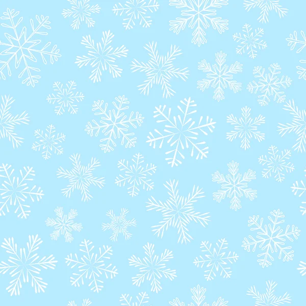 Copos de nieve fondo — Vector de stock