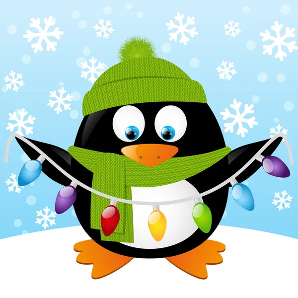 Söta tecknade pingvin — Stock vektor