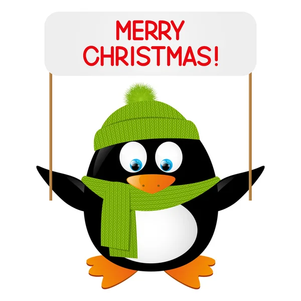 Pinguino di Natale — Vettoriale Stock