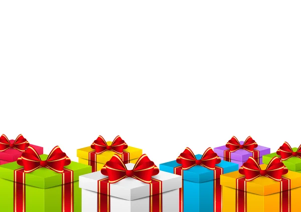 Color holiday gift boxes — Stock Vector