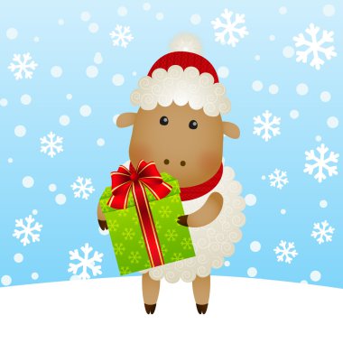 New Year sheep clipart