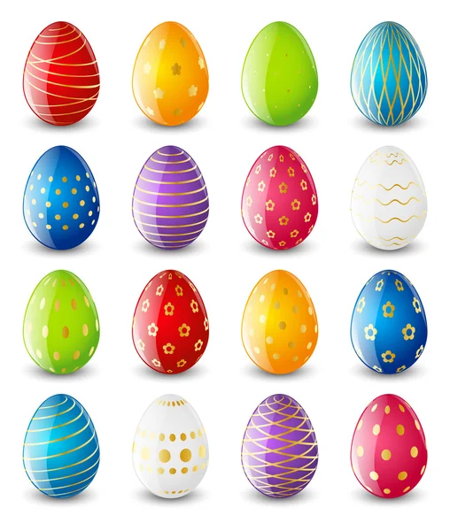 Set of Easter eggs — Stock Vector