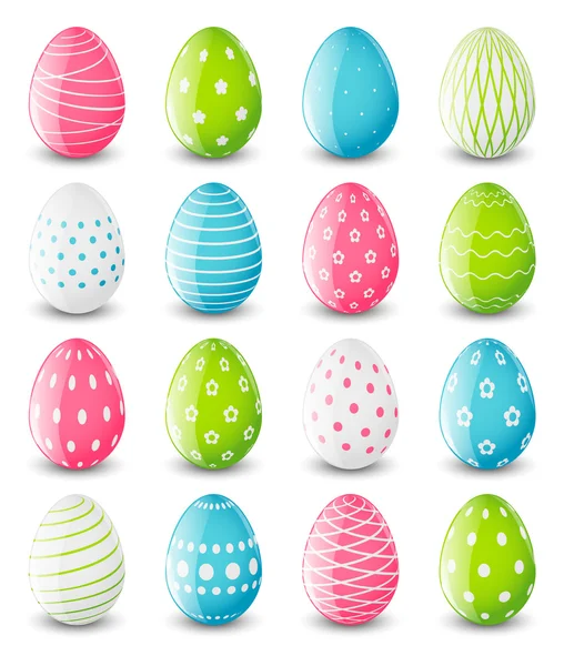 Set of Easter eggs — Stock Vector