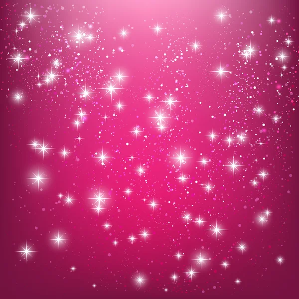 Estrellas sobre fondo rosa — Vector de stock