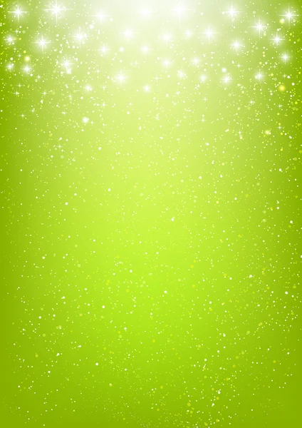 Яркие звёзды на зелёном — стоковый вектор