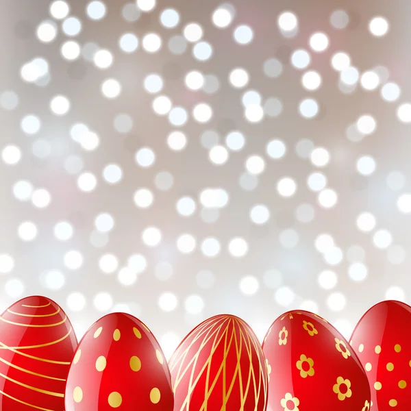 Red Easter eggs — Stock Vector