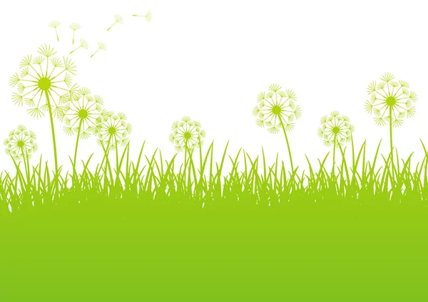 Grüner Frühlingshintergrund — Stockvektor